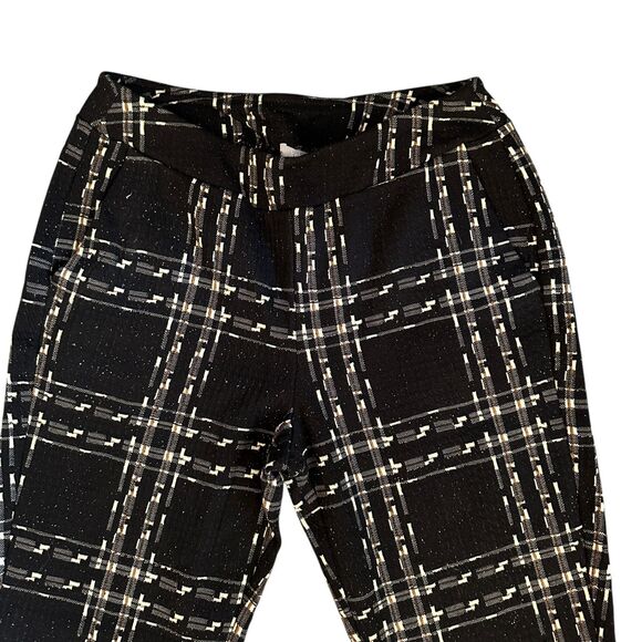 Habitat Black, Brown and White Plaid Pull On Straight Leg Pants Pockets Size M - Picture 5 of 8